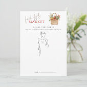 Market Guess de Dress Vrijgezellenfeest Game Kaart (Staand voorkant)