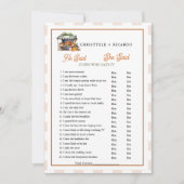 Market  He said she said Bridal shower game card Aankondiging (Voorkant)