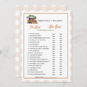 Market  He said she said Bridal shower game card Aankondiging (Voorkant / Achterkant)