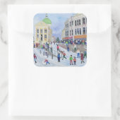 Market Jew Street Penzance Vierkante Sticker (Tas)