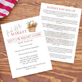 Market Left Or Right Bridal Shower Game card Kaart