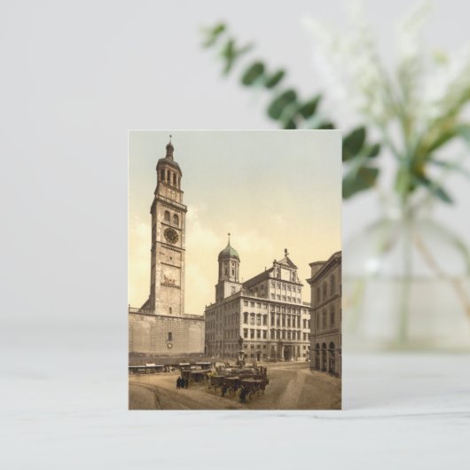 Market Place, Augsburg, Beieren, Duitsland Briefkaart (Staand voorkant)