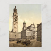 Market Place, Augsburg, Beieren, Duitsland Briefkaart (Voorkant)