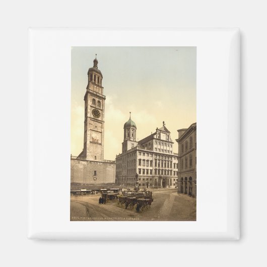 Market Place, Augsburg, Beieren, Duitsland Magneet (Voorkant)