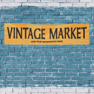  Market Pop Omhoog of Fair met retro stralen Spandoek