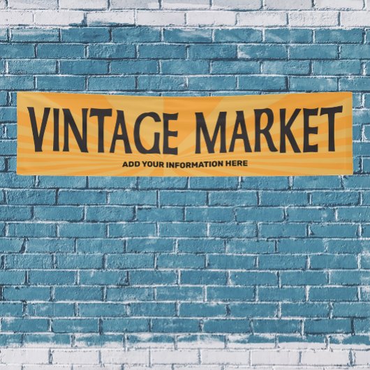  Market Pop Omhoog of Fair met retro stralen Spandoek