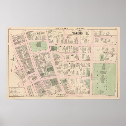 Market Square Brown University Court House Poster (Voorkant)