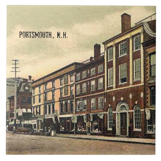 Market Square, Portsmouth, NH, 1905, Tegeltje (Voorkant)