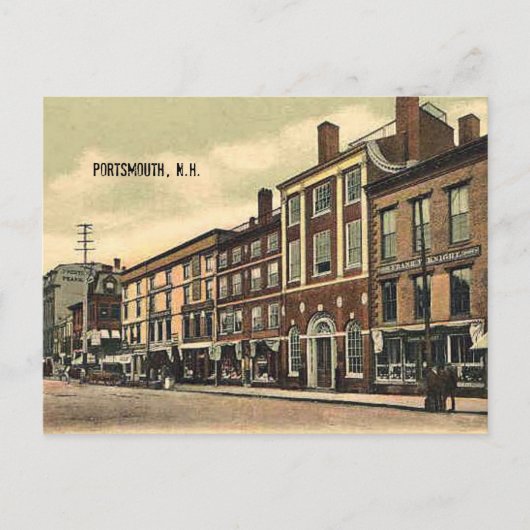Market Square, Portsmouth, NH, c1905 Briefkaart (Voorkant)