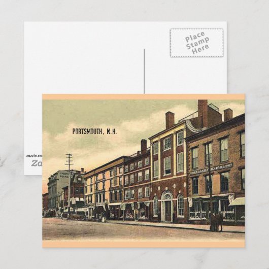 Market Square, Portsmouth, NH, c1905 Briefkaart (Voorkant / Achterkant)