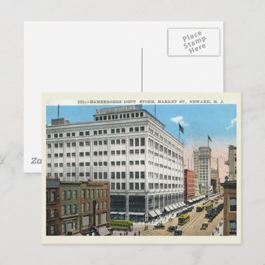 Market St., Newark NJ  Briefkaart (Voorkant / Achterkant)