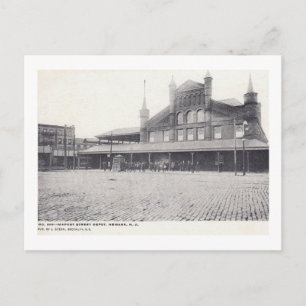 Market St. Train Depot, Newark NJ Vintage Briefkaart