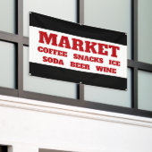 Market Store-banner Spandoek (Buitenkant Gebouw)
