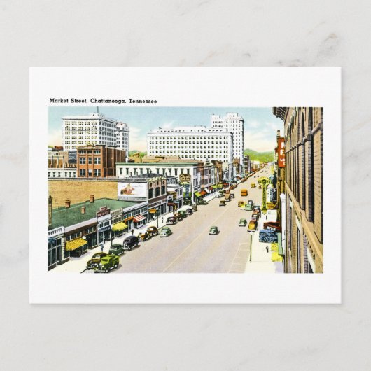 Market Street, Chattanooga, Tennessee Briefkaart (Voorkant)