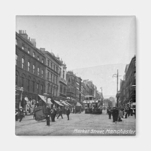 Market Street, Manchester, c.1910 2 Magneet (Voorkant)