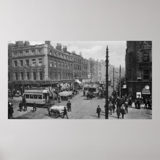 Market Street, Manchester, c.1910 Poster (Voorkant)