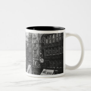 Market Street, Manchester, c.1910 Tweekleurige Koffiemok