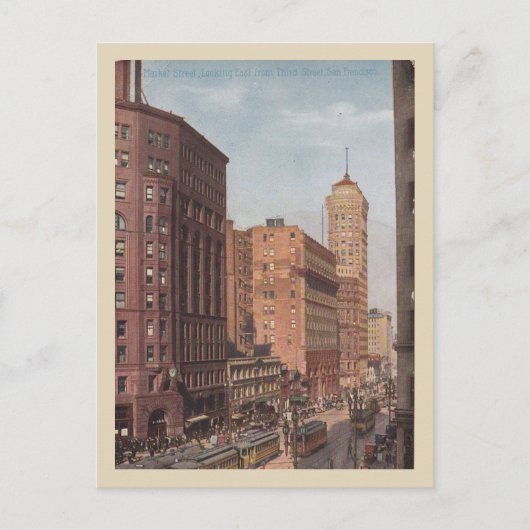 Market Street, San Francisco Travel Briefkaart (Voorkant)