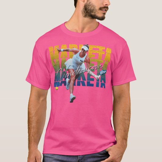  Marketa Vondrousova Retro T-shirt (Voorkant)