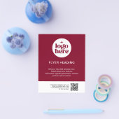 Marketing Aangepaste Logo Tekst QR Code Zakelijk Flyer (Enkel)