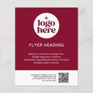 Marketing Aangepaste Logo Tekst QR Code Zakelijk Flyer