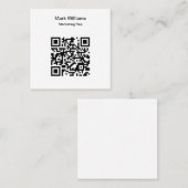 Marketing Add Your QR Code Business Cards Vierkante Visitekaartje (Voorkant / Achterkant)