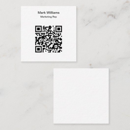Marketing Add Your QR Code Business Cards Vierkante Visitekaartje (Voorkant / Achterkant)