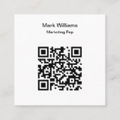 Marketing Add Your QR Code Business Cards Vierkante Visitekaartje (Voorkant)
