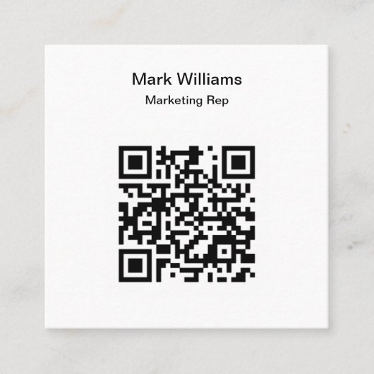 Marketing Add Your QR Code Business Cards Vierkante Visitekaartje (Voorkant)