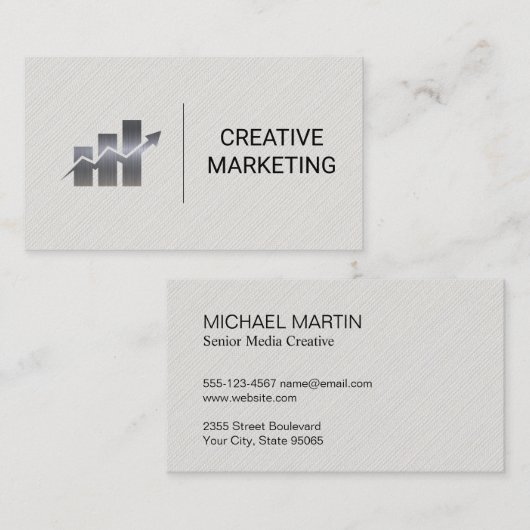 Marketing Bar Graph Visitekaartje (Voorkant / Achterkant)