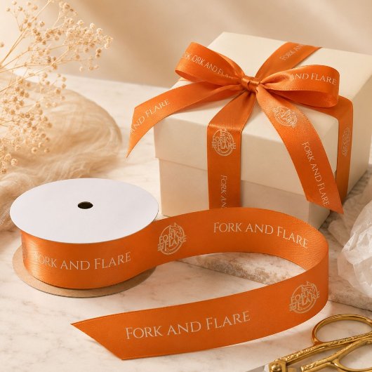 Marketing Branding Aangepaste Bedrijfsnaam Logo Satijnen Lint