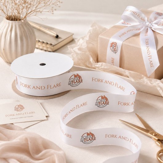 Marketing Branding Aangepaste Bedrijfsnaam Logo Satijnen Lint