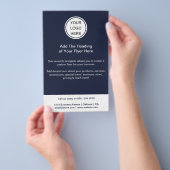 Marketing Business Logo Clean Blauw & Wit Flyer (Hand)