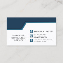 Marketing consultant Blue & WhiteBusiness Kaart