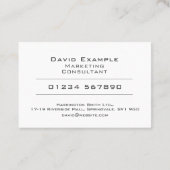 Marketing Consultant: Foto van de houder Visitekaartje (Achterkant)