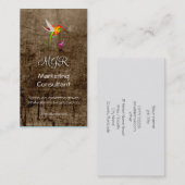 Marketing Consultant, Initialen, kolibrie logo Visitekaartje (Voorkant / Achterkant)