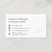 Marketing Consultant Minimalistische Luxe Zwart Visitekaartje (Achterkant)