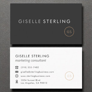 Marketing Consultant Minimalistische Luxe Zwart Visitekaartje