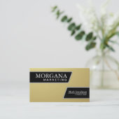 Marketing Consultant Visitekaartje - Gold en zwart (Staand voorkant)