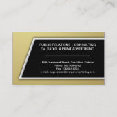 Marketing Consultant Visitekaartje - Gold en zwart (Achterkant)