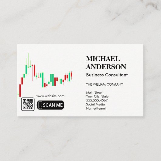Marketing Consulting | Grafiek van grafiekgegevens Visitekaartje (Voorkant)