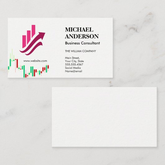 Marketing Consulting | Grafiekgegevens Fin Tech-ge Visitekaartje (Voorkant / Achterkant)