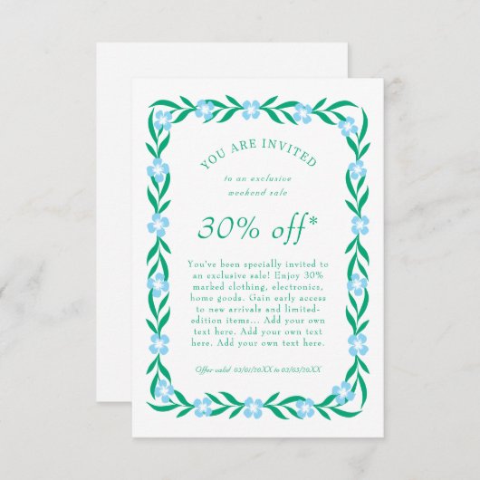 Marketing Customer Kaart (Voorkant / Achterkant)