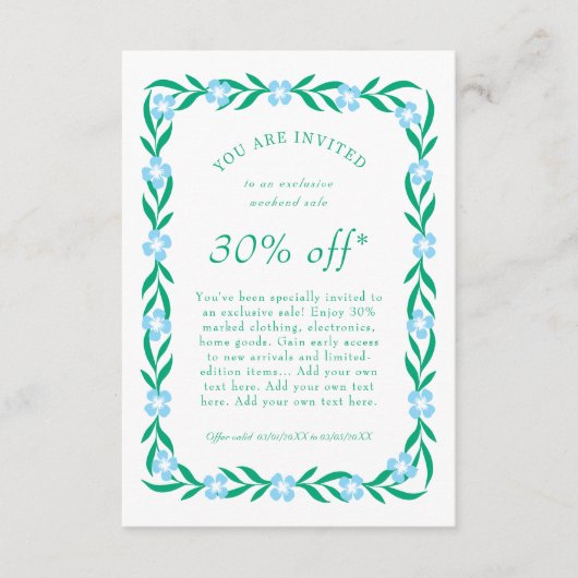 Marketing Customer Kaart (Voorkant)