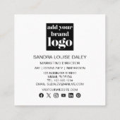 Marketing Director Consultant Manager Professional Vierkante Visitekaartje (Achterkant)