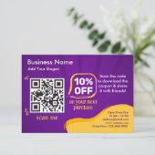 Marketing Discount QR Code To Scan For Customer Kaart (Staand voorkant)