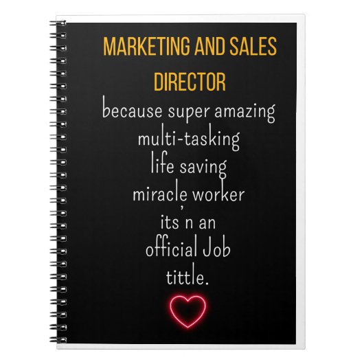 Marketing en Sales Director Notitieboek (Voorkant)