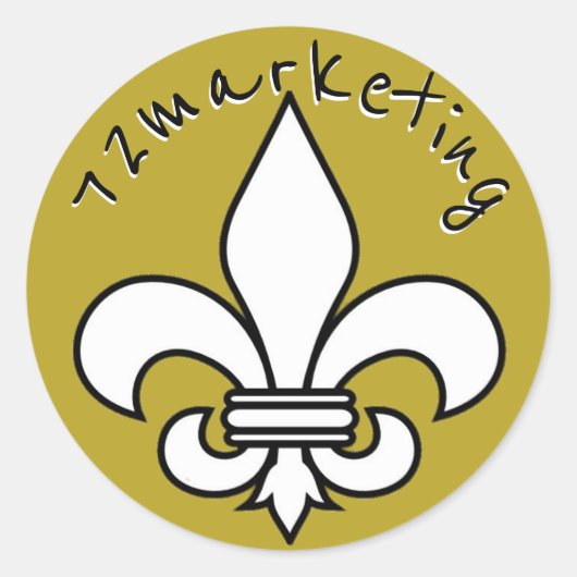 Marketing Fleur de Lis sticker Label (Voorkant)