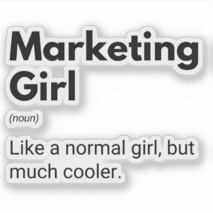 Marketing Girl Funny Marketeer Definitie Sticker