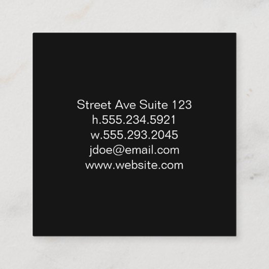 Marketing | Grafiek Vierkante Visitekaartje (Achterkant)